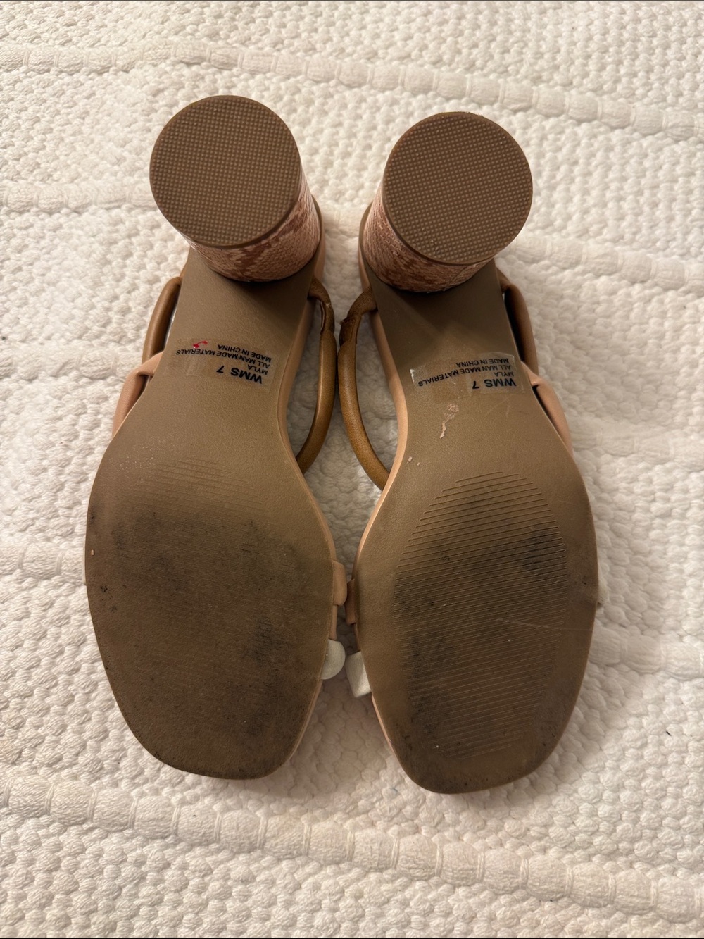 DOLCE VITA Womens Beige Color Block Padded Myla Block Heel Sandal size 7 - Picture 6 of 7